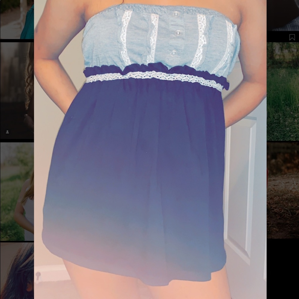 STRAPLESS FLOWY TOP/DRESS